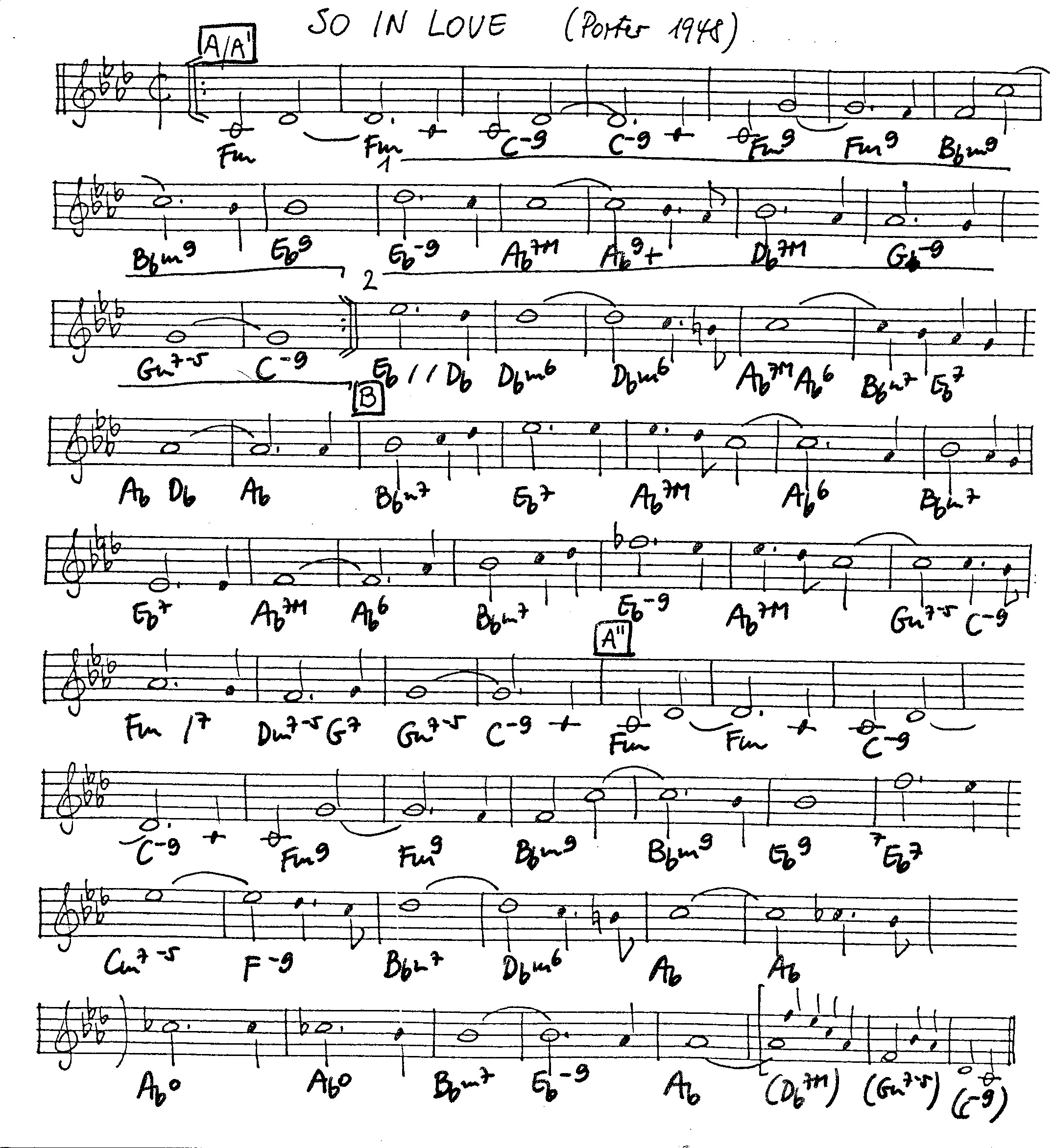 so in love leadsheet – book us for your next 20s or gatsby event